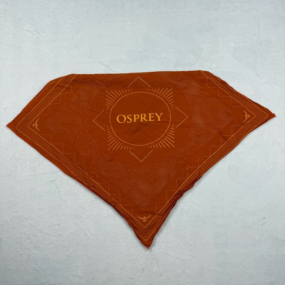 OSPREY Burnt Orange Logo Bandana Scarf Handkerchief One Size